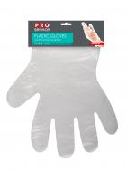 Рукавички поліетиленові PRO SERVICE 100 шт. універсальні 50 пар/уп. прозорі